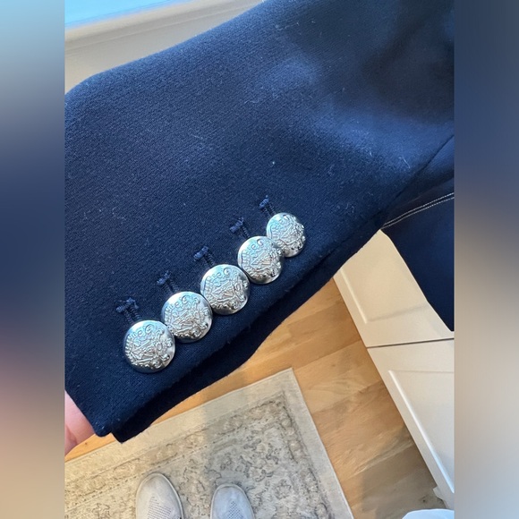 Veronica Beard Navy Dickey jacket with contrast stitching - Picture 6 of 9